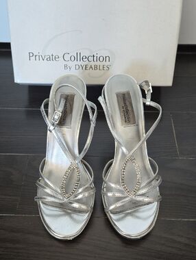 Silver Strappy Evening Sandals